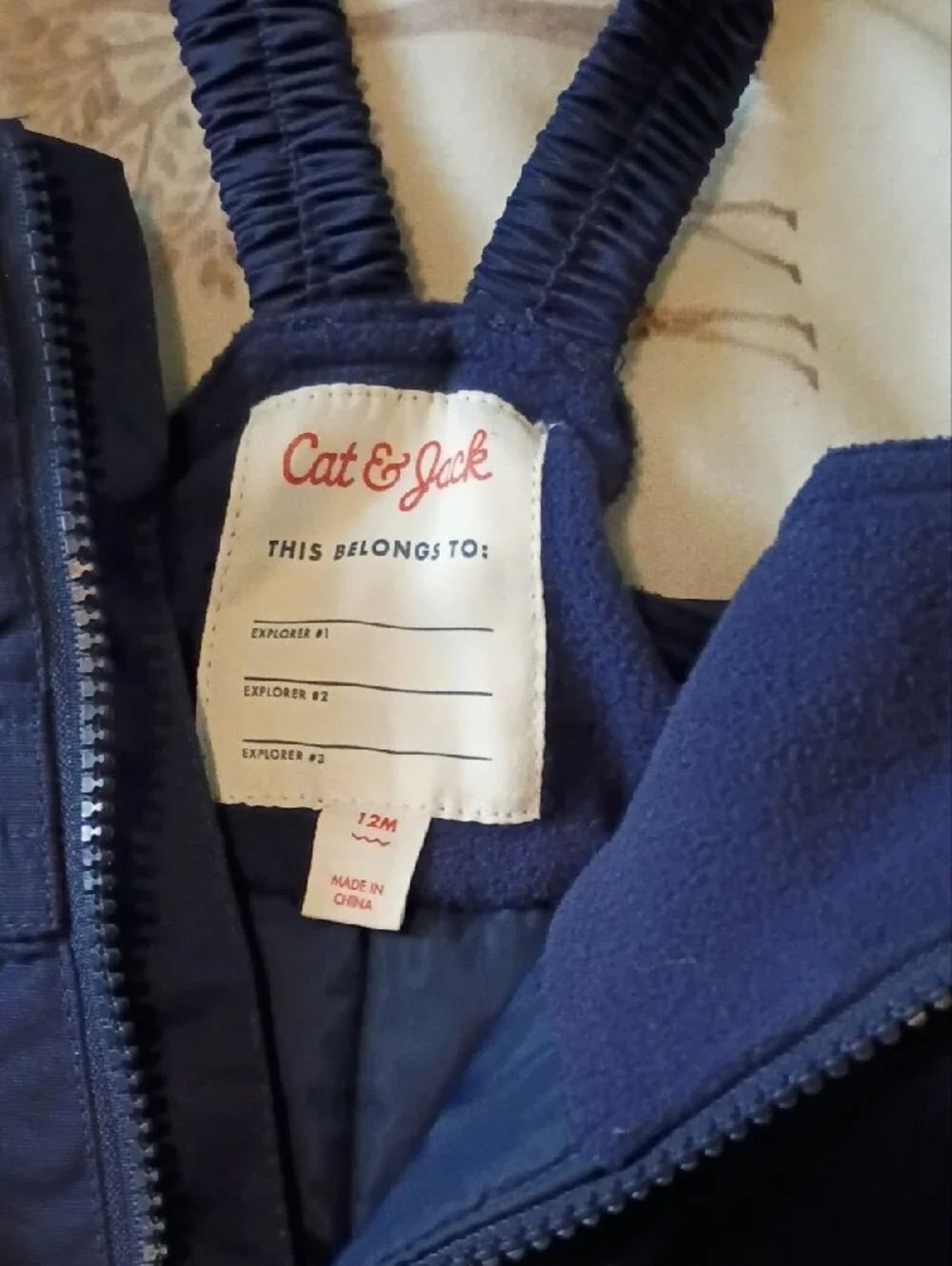 Cat & Jack Navy Blue Kids Snow Bib Puffers